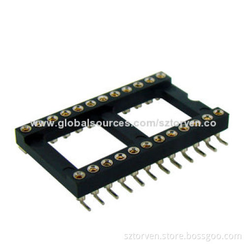 IC Socket Connector, 2.54mm, SMT Type Dual-in-line, Spacing 0.3, 0.4 or 0.6 Inch